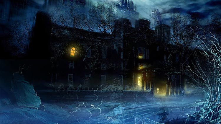 Monkswell Manor, conacul în care se petrece acțiunea.